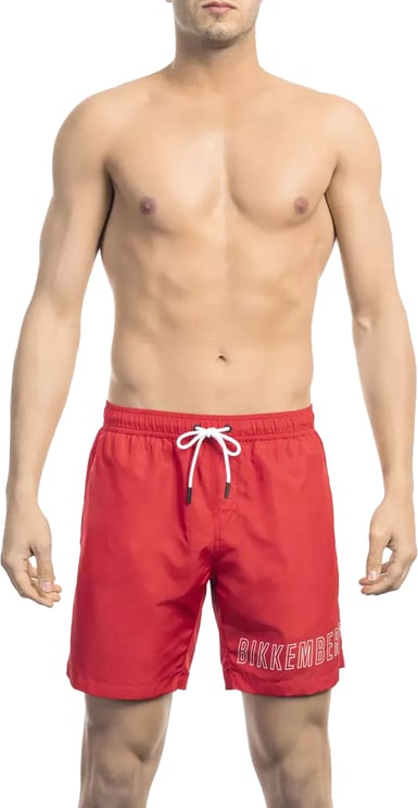 Dirk Bikkembergs Bikkembergs Red Polyester Men's Swim Short
