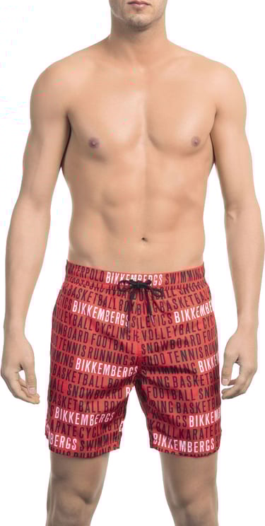 Dirk Bikkembergs Bikkembergs Red Polyester Men Swim Short