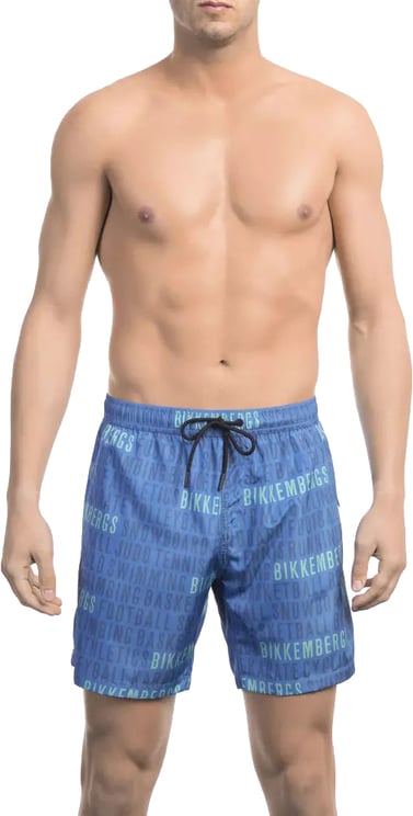 Dirk Bikkembergs Bikkembergs Blue Polyester Men Swim Short