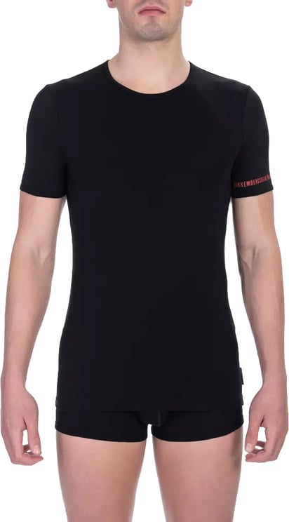 Dirk Bikkembergs Bikkembergs "Black Cotton Men T-Shirt Twin Pack"