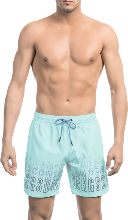 Dirk Bikkembergs Bikkembergs Light Blue Polyester Men Swim Short