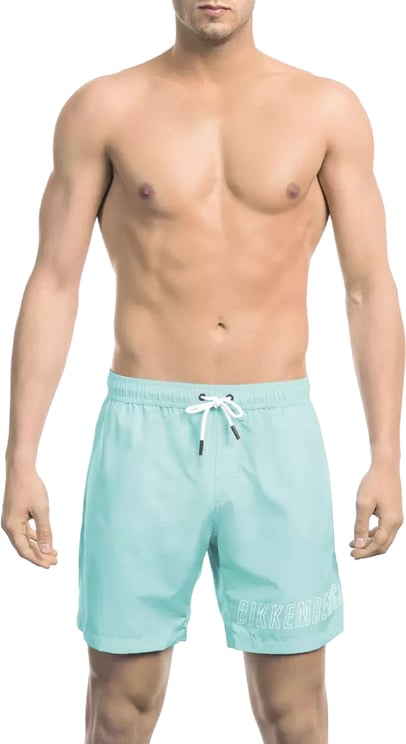 Dirk Bikkembergs Bikkembergs Light Blue Polyester Men Swim Short