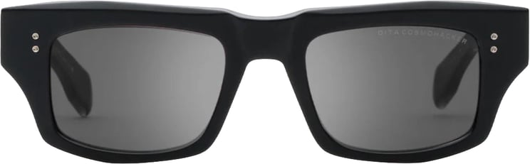 Dita Cosmohacker Rectangular Black Sunglasses with Glossy Finish
