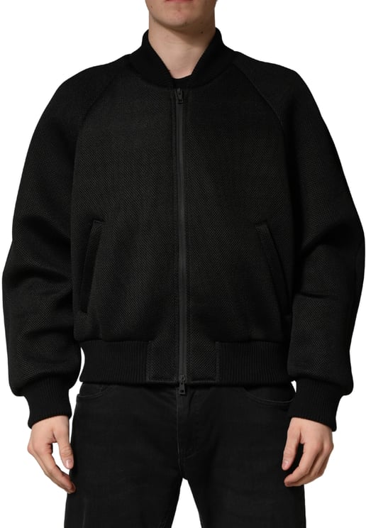 Dolce & Gabbana Dolce & Gabbana Men Black Nylon Full Zip Bomber Jacket