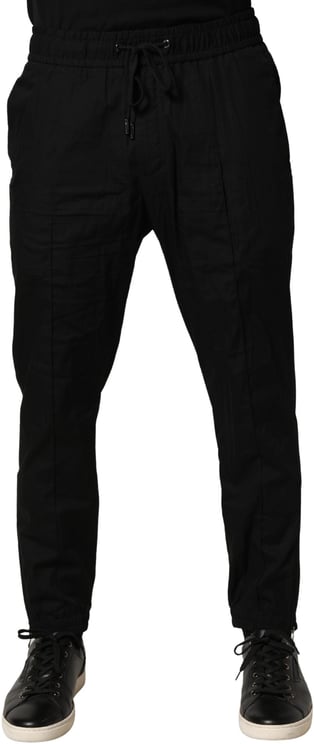 Dolce & Gabbana Dolce & Gabbana Black Cotton Skinny Men Jogger Trouser Pants