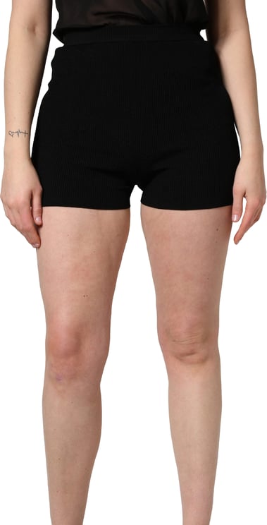 Dolce & Gabbana Dolce & Gabbana Black Viscose High Waisted Hot Pants Shorts