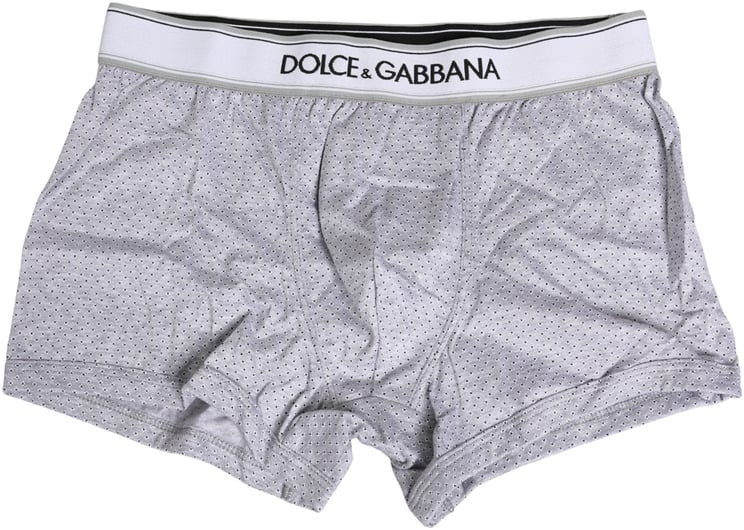 Dolce & Gabbana Dolce & Gabbana Gray Logo Cotton Men Regular Boxer Underwear