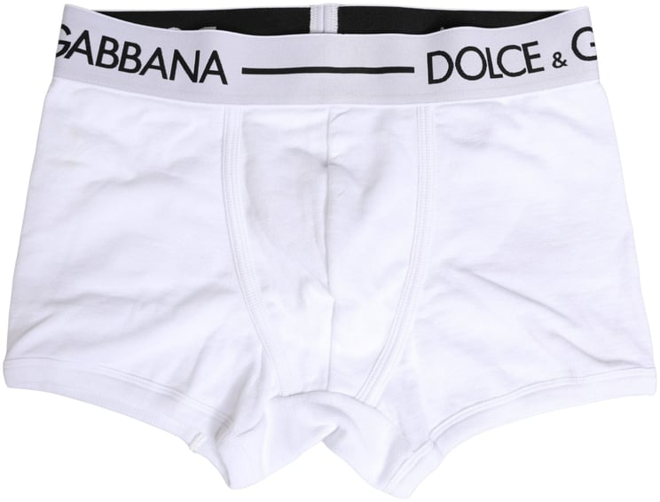 Dolce & Gabbana Dolce & Gabbana White Logo Waistband Regular Boxer Underwear