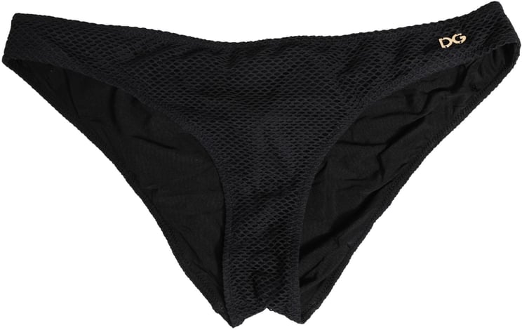 Dolce & Gabbana Dolce & Gabbana Black Nylon DG Logo Plaque Regular Brief Underwear