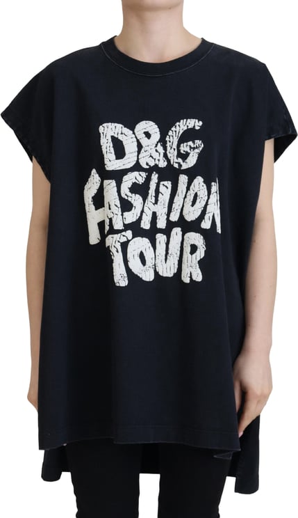 Dolce & Gabbana Dolce & Gabbana Black D&G Fashion Round Neck Cotton T-shirt