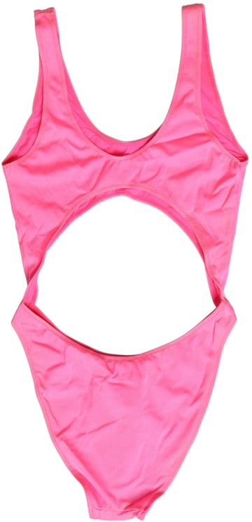 Dolce & Gabbana Dolce & Gabbana Pink Cut-Out High Leg One Piece Swimsuit Swimwear