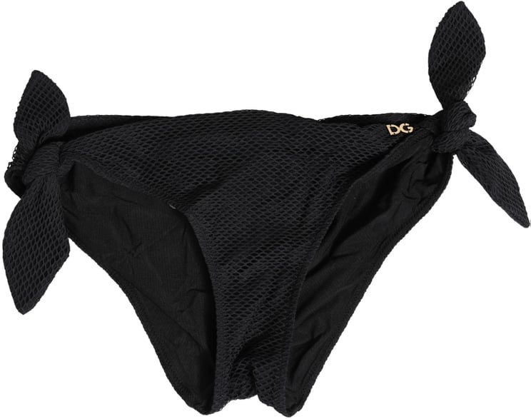 Dolce & Gabbana Dolce & Gabbana Swimwear Black Side-Tie Bikini Bottom DG Logo