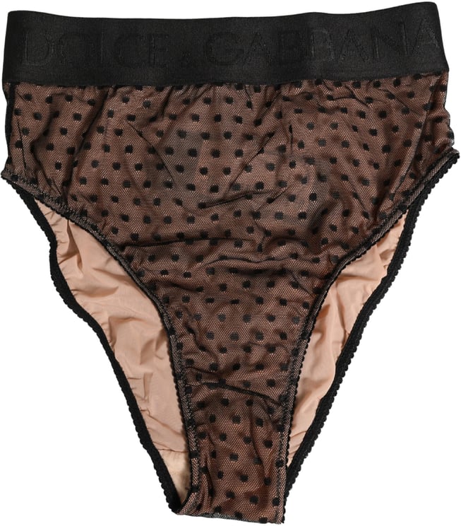Dolce & Gabbana Dolce & Gabbana Black Beige Polka Dot Butterfly Brief Underwear