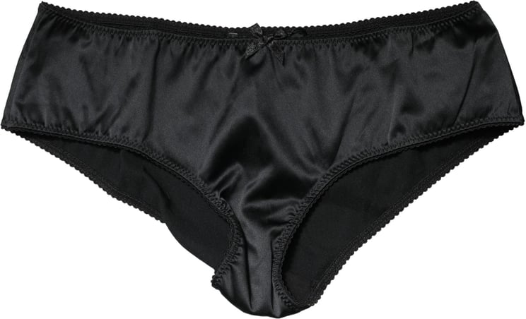 Dolce & Gabbana Dolce & Gabbana Black Silk Stretch Mid Waist Brief Panty Underwear