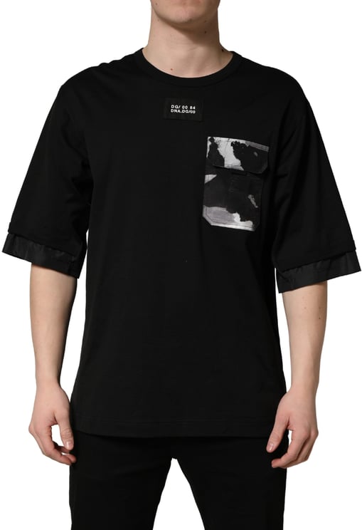 Dolce & Gabbana Dolce & Gabbana Black Camouflage Pocket Oversized T-shirt