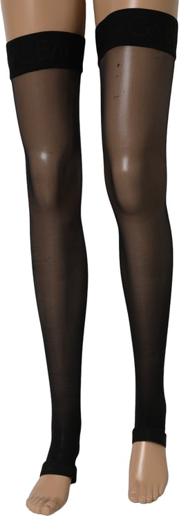 Dolce & Gabbana Dolce & Gabbana Black Sheer Nylon Thigh High Stockings Socks