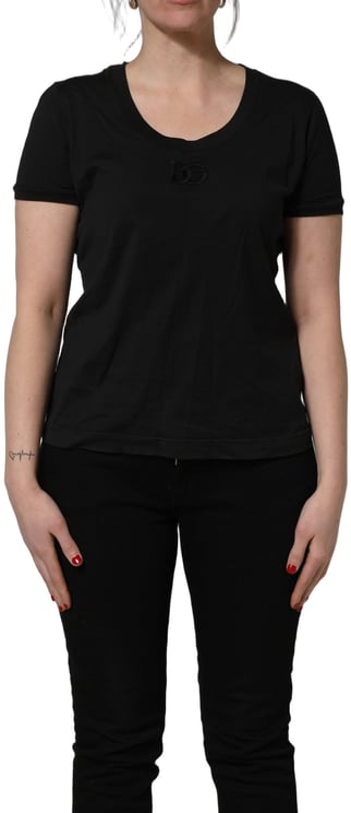 Dolce & Gabbana Dolce & Gabbana Black Cotton Short-Sleeve Crew Neck T-shirt