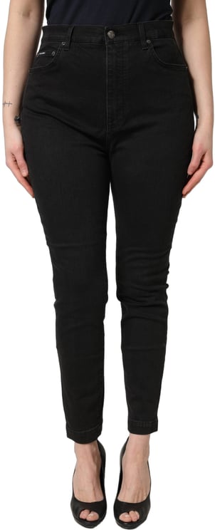 Dolce & Gabbana Dolce & Gabbana Black Skinny Cotton High Waist Denim Jeans