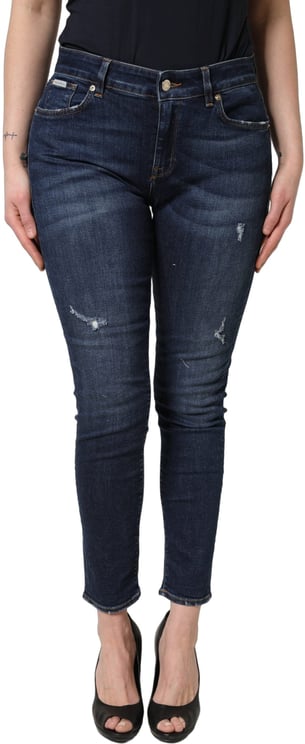 Dolce & Gabbana Dolce & Gabbana Blue Distressed Skinny Cotton Denim Jeans