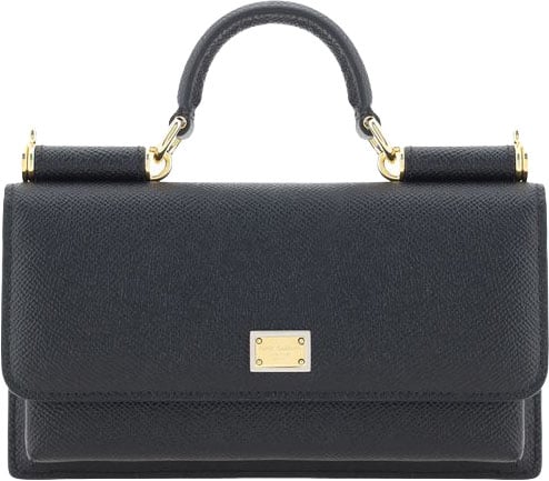 Dolce & Gabbana Dolce & Gabbana Black Calf Leather Bos Taurus Shoulder Bag