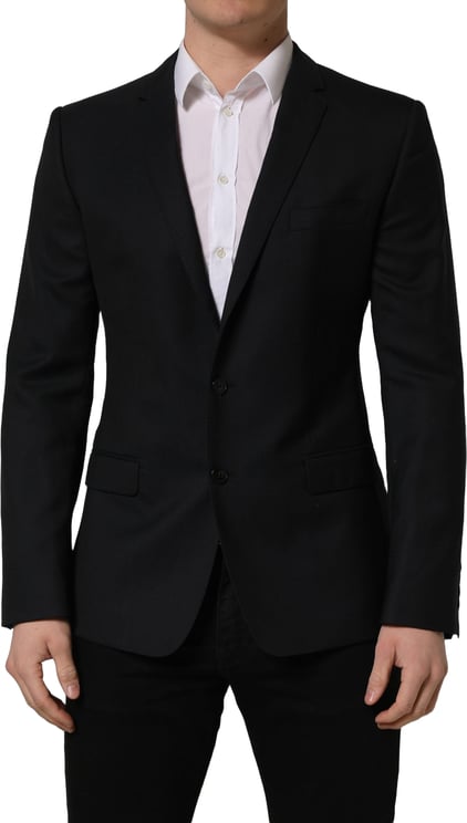 Dolce & Gabbana Dolce & Gabbana Black Wool Single Breasted Blazer Jacket