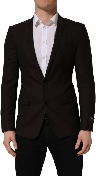 Dolce & Gabbana Dolce & Gabbana Brown Wool GOLD Single Breasted Men Jacket