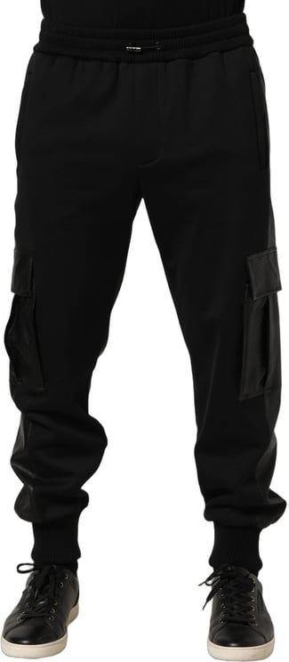 Dolce & Gabbana Dolce & Gabbana Black Mid Waist Cargo Jogger Sweatpants Pants