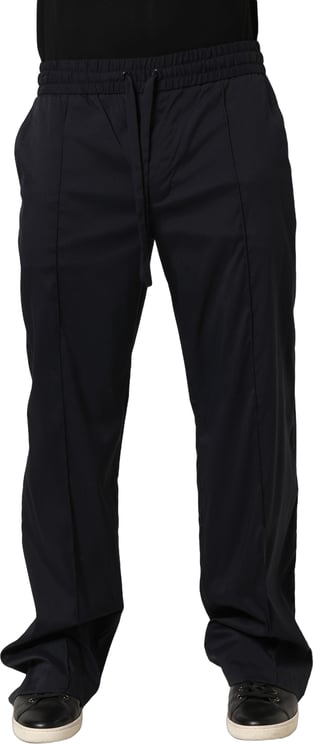 Dolce & Gabbana Dolce & Gabbana Black Nylon Straight Jogger Sweatpants Pants