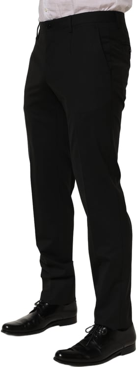 Dolce & Gabbana Dolce & Gabbana Black Wool Skinny Leg Dress Men Trouser Pants
