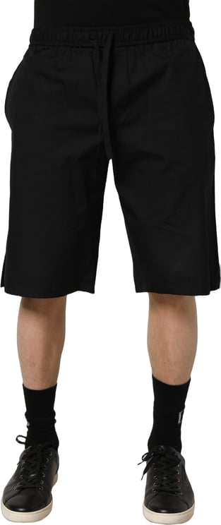 Dolce & Gabbana Dolce & Gabbana Black Cotton Sweatshorts Men Bermuda Shorts