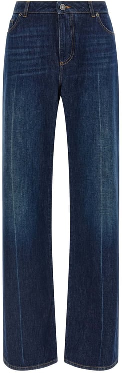 Dolce & Gabbana Dolce & Gabbana Blue Cotton Straight-Leg Jeans