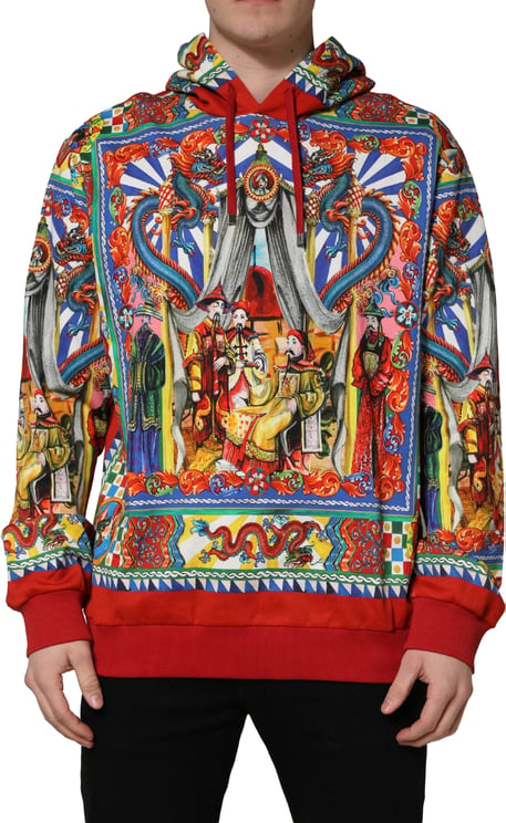 Dolce & Gabbana Dolce & Gabbana Multicolor Glamzilla Hooded Men Sweatshirt Sweater