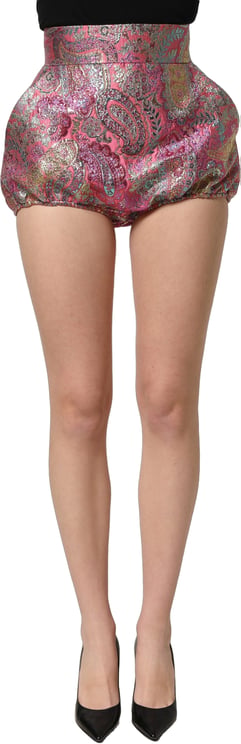Dolce & Gabbana Dolce & Gabbana Pink Floral HighWaist Jacquard Hotpants Shorts
