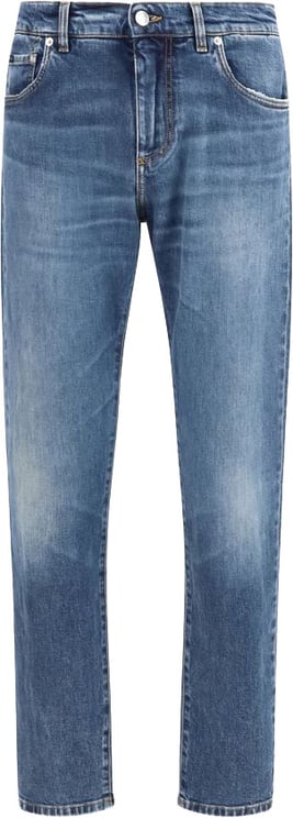 Dolce & Gabbana Dolce & Gabbana Blue Cotton Straight-Leg Jeans