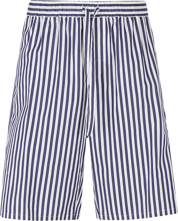 Dolce & Gabbana Vertical Striped Bermuda Shorts In Cotton-Silk Blend