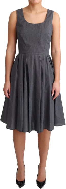 Dolce & Gabbana Dolce & Gabbana Black Polka Dotted Cotton A-Line Dress