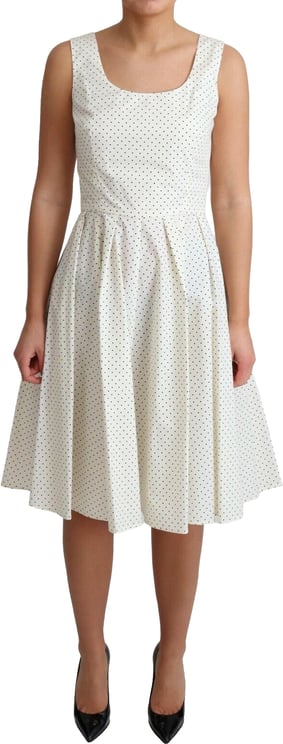 Dolce & Gabbana Dolce & Gabbana White Polka Dotted Cotton A-Line Dress
