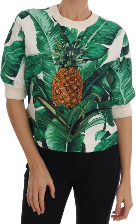 Dolce & Gabbana Dolce & Gabbana Pineapple Banana Sequins Crewneck Sweater