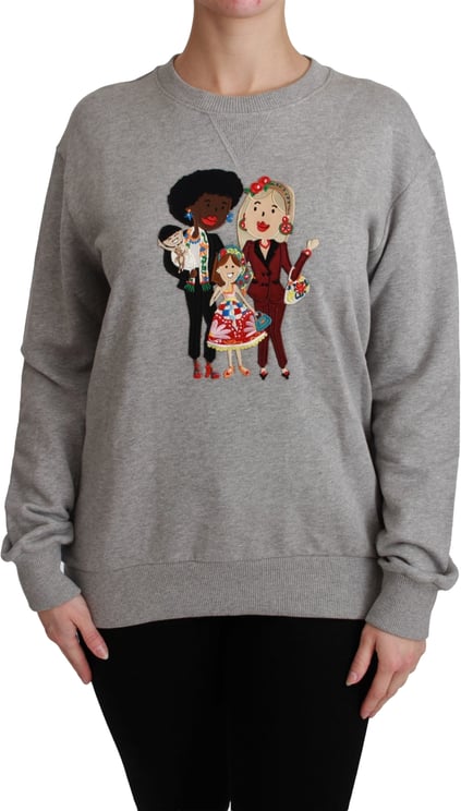 Dolce & Gabbana Dolce & Gabbana Gray #dgfamily Cotton Pullover Sweater