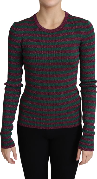 Dolce & Gabbana Dolce & Gabbana Multicolor Stripes Crew Neck Pullover Sweater