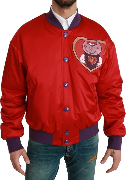 Dolce & Gabbana Dolce & Gabbana Red YEAR OF THE PIG Bomber Jacket