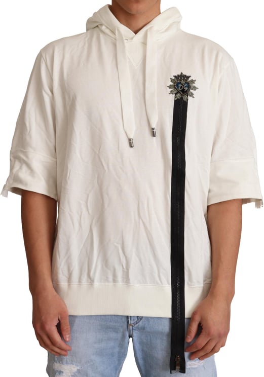Dolce & Gabbana Dolce & Gabbana White Hooded Limited Edition Sweater