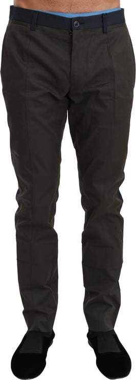 Dolce & Gabbana Dolce & Gabbana Blue Gray Stripes Trouser Cotton Pants