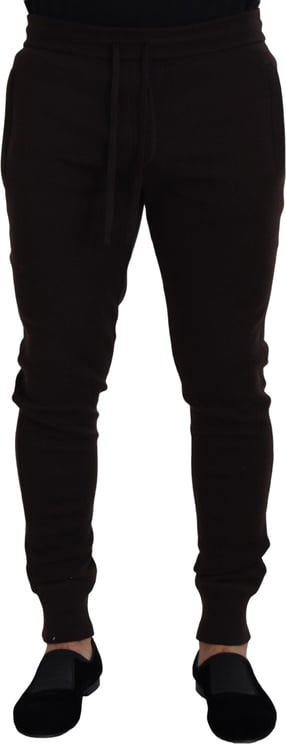 Dolce & Gabbana Dolce & Gabbana Brown Cashmere Trousers Bottoms Drawstring Pants