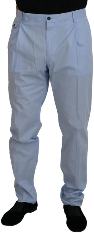 Dolce & Gabbana Dolce & Gabbana Blue Cotton Stretch Trousers Chinos Pants