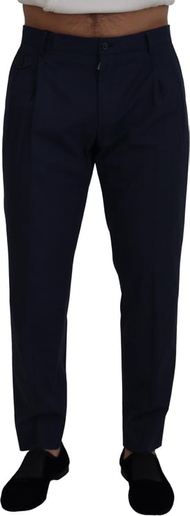 Dolce & Gabbana Dolce & Gabbana Blue Cotton Slim Trousers Chinos Pants