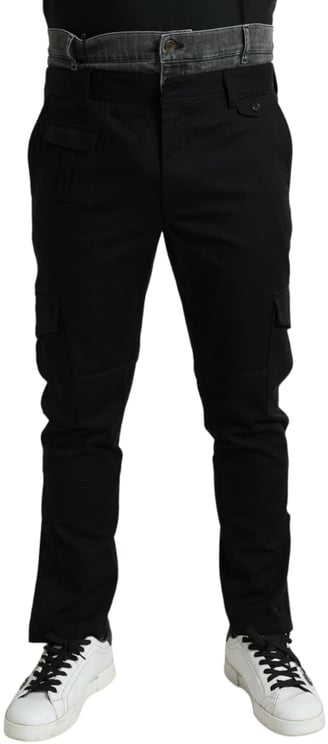 Dolce & Gabbana Dolce & Gabbana Black Gray Slim Cotton Denim Jeans Pants