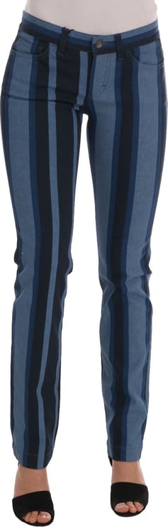 Dolce & Gabbana Dolce & Gabbana Blue GIRLY Striped Cotton Jeans