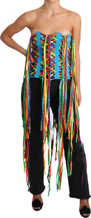 Dolce & Gabbana Dolce & Gabbana Multicolor Strings Bustier Polyester Corset  Top