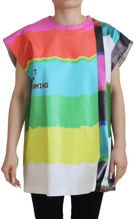 Dolce & Gabbana Dolce & Gabbana Multicolor TV Print Blouse Cotton  T-shirt